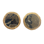 Golden Serpent – Handmade Papermache Earrings