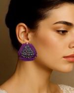 Purple Galaxy Earrings – Handmade Earrings - Image 2