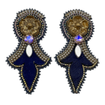 Shah Banoo Earrings – Handmade Jewel-Embroidered And Paper Mache Earrings