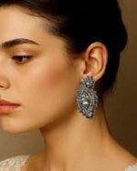 Bride – Handmade Jewel-Embroidered Earrings - Image 2