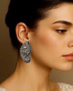 Bride – Handmade Jewel-Embroidered Earrings - Image 3