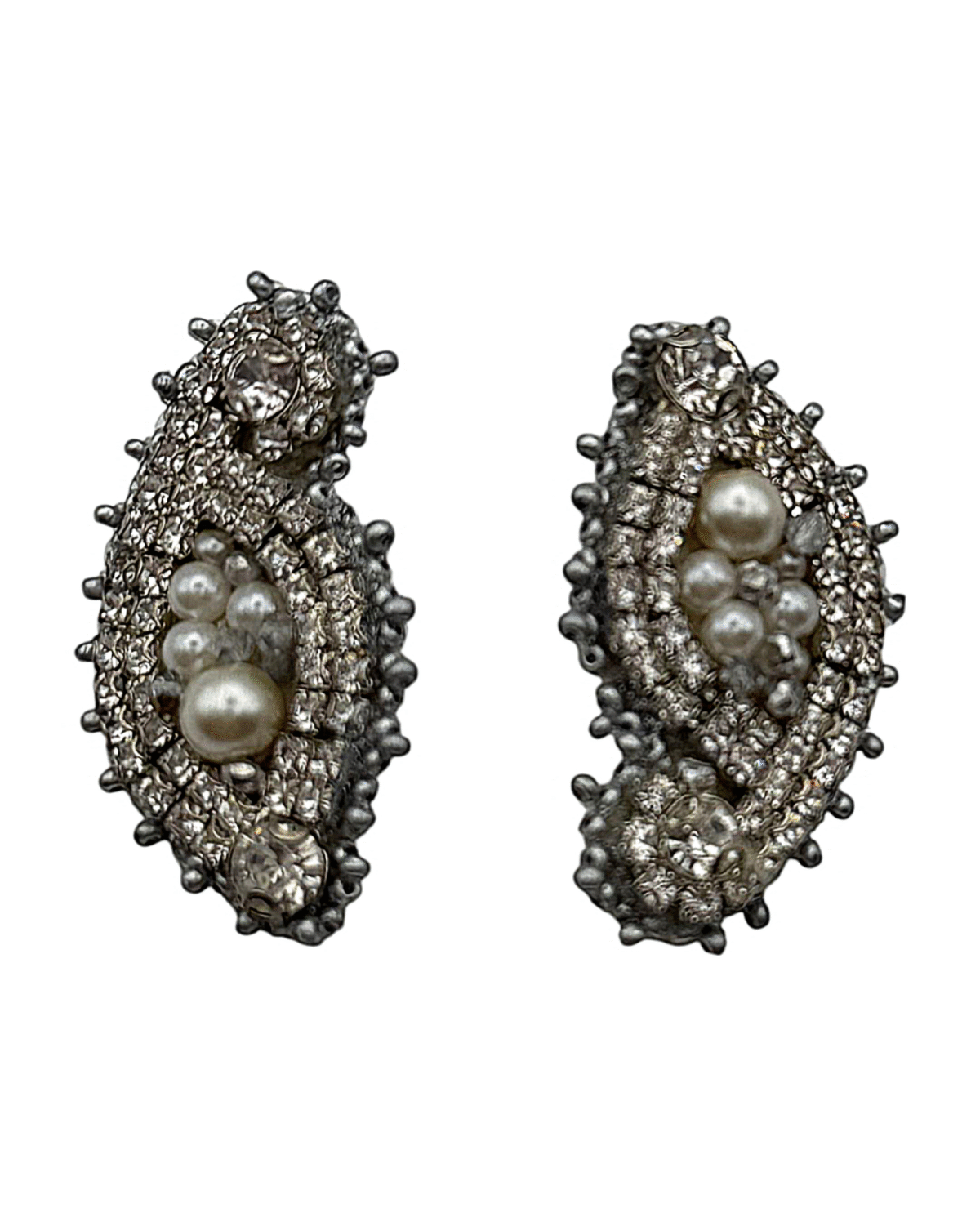 Bride – Handmade Jewel-Embroidered Earrings