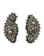 Bride – Handmade Jewel-Embroidered Earrings