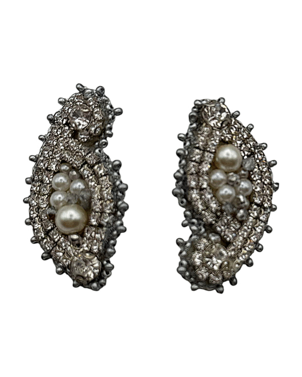 Bride – Handmade Jewel-Embroidered Earrings