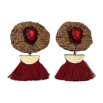 Red Silk – Handmade Paper Mache Earrings