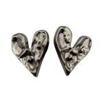 Metal Heart Earrings