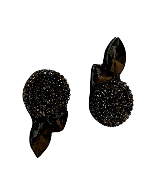 Midnight Star – Handmade Jewel-Embroidered Earrings