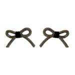 Silver Bow Sparkle Earrings – Chic & Timeless
