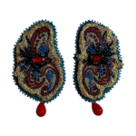 Dance of Colors – Embroidered Elegance Earrings