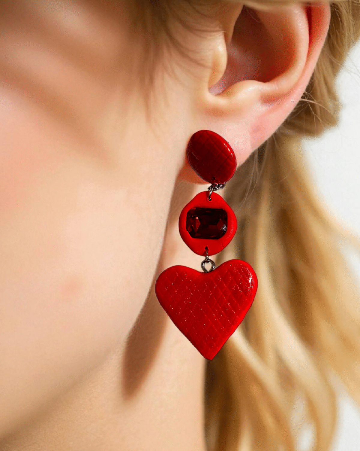 Strawberry Heart Earrings - Image 2