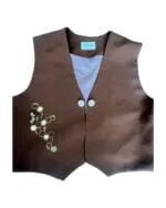 Golden Hive Vest In Mocha With Lined Finish