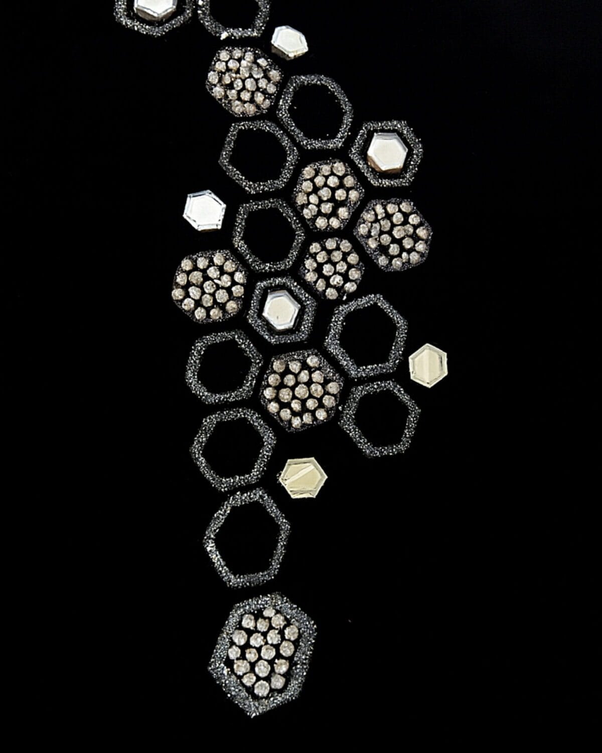 Velvet Hexa Vest with Handmade Embroidered - Image 2