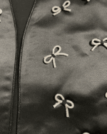 Midnight Bows: Satin Vest With Crystal Grace - Image 2