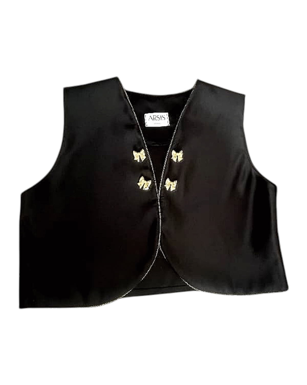 Midnight Monarch Vest With Gilded Accents