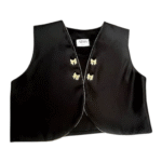 Midnight Monarch Vest With Gilded Accents