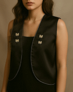 Midnight Monarch Vest With Gilded Accents - Image 2