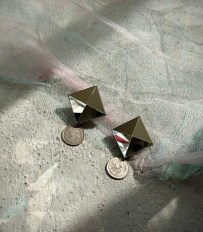 Mijoo – Earrings Born of History, Crafted from Mirror and Coin