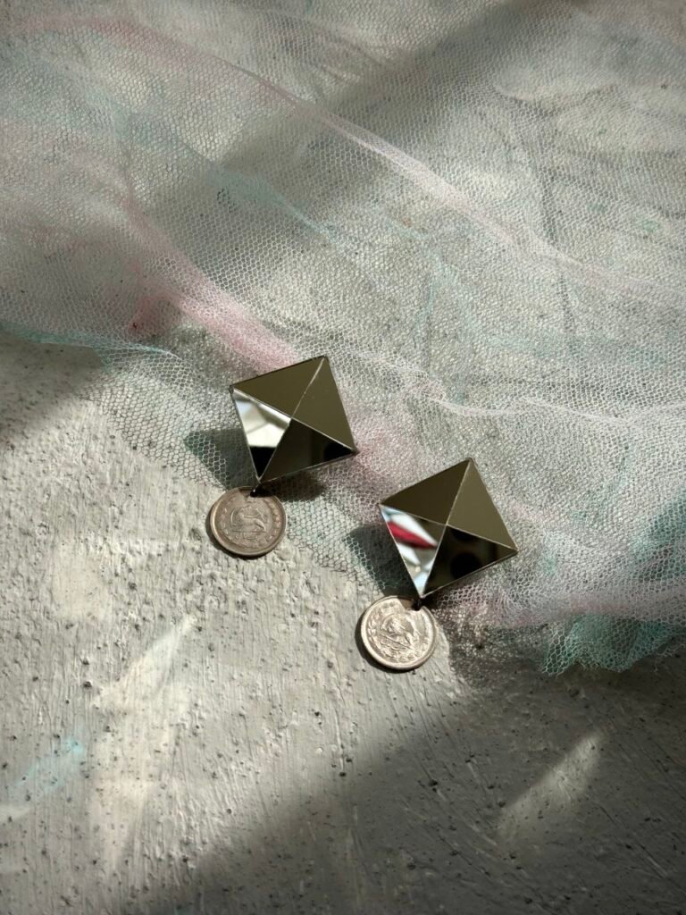 Mijoo – Earrings Born of History, Crafted from Mirror and Coin