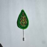 Persian Embroidered Brooch – Handmade Patteh Floral Pin – Ethical Handmade Accessory - Image 4