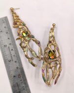 green gold earrings from the hysteria collectiin code(M-H10-2) - Image 3
