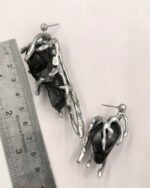 Silver black earrings from the hysteria collection code (M-H12-2) - Image 2