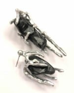Silver black earrings from the hysteria collection code (M-H12-2)
