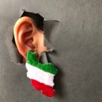 Single Iran Map Stud Earring (Not a Pair) – Handmade Sistan & Baluchestan Embroidery, Lightweight Unique Jewelry