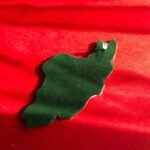 Single Iran Map Stud Earring (Not a Pair) – Handmade Sistan & Baluchestan Embroidery, Lightweight Unique Jewelry - Image 4