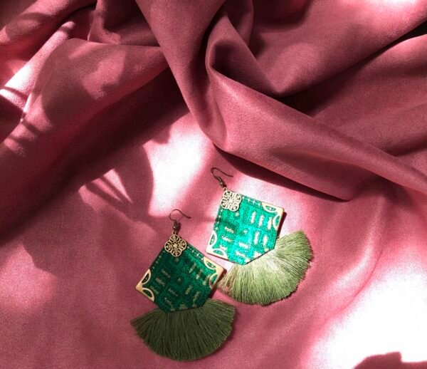 Handmade Sistan & Baluchestan Embroidered Earrings – Lightweight Eco-Friendly Boho Jewelry