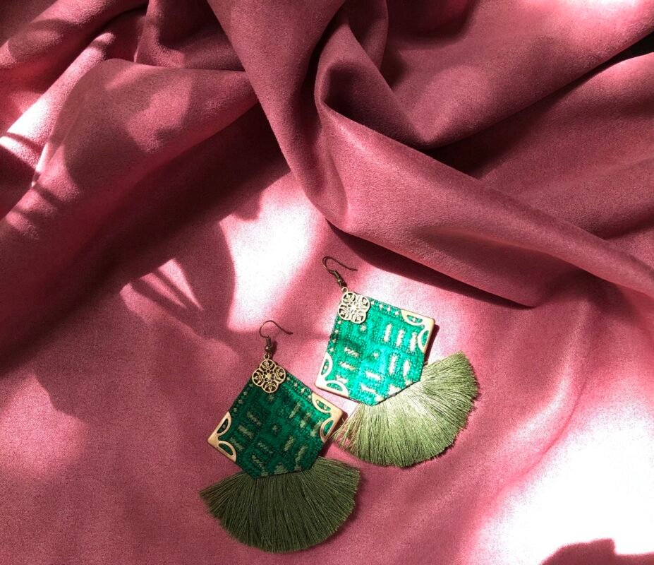 Handmade Sistan & Baluchestan Embroidered Earrings – Lightweight Eco-Friendly Boho Jewelry