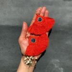 Handmade Mirror Embroidery Earrings – Lightweight Brass Hook, Eco-Friendly Jewelry by Iranian Artisans - Image 6