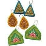 Handmade Pateh Embroidery Earrings | Persian Boho Brass Jewelry | Eco-Friendly Artisan Gift