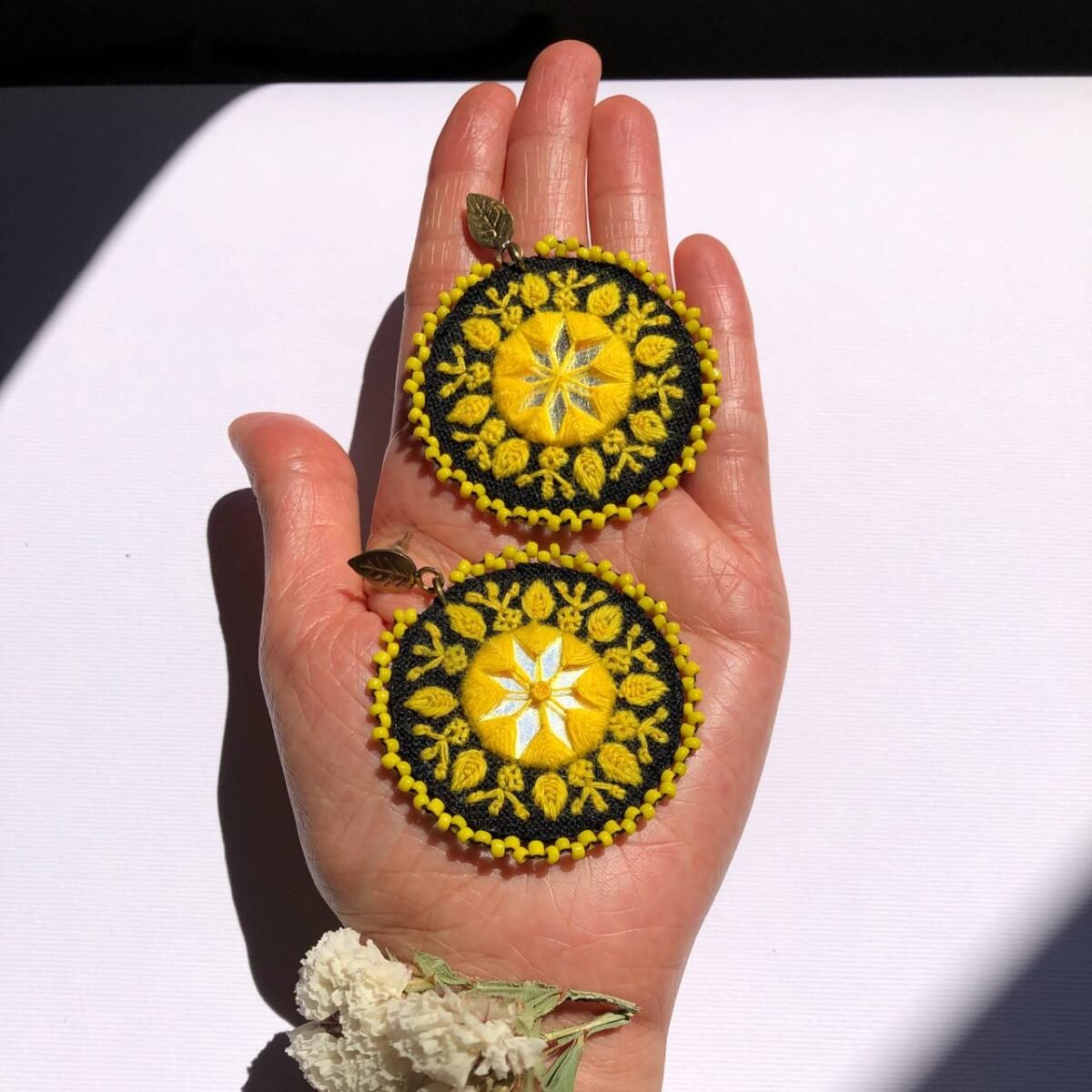Handmade Baluchi Embroidery Necklace & Earrings Set with Mirror Work – Brass & Eco-Friendly Jewelry - Image 4