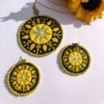 Handmade Baluchi Embroidery Necklace & Earrings Set with Mirror Work – Brass & Eco-Friendly Jewelry - Image 2