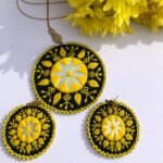 Handmade Baluchi Embroidery Necklace & Earrings Set with Mirror Work – Brass & Eco-Friendly Jewelry - Image 12