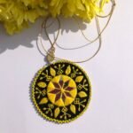Handmade Baluchi Embroidery Necklace & Earrings Set with Mirror Work – Brass & Eco-Friendly Jewelry - Image 6