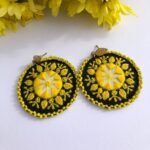 Handmade Baluchi Embroidery Necklace & Earrings Set with Mirror Work – Brass & Eco-Friendly Jewelry - Image 9