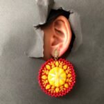 Handmade Palivar Embroidery Jewelry Set – Mirror Pendant Necklace & Earrings | Balochi Needlework - Image 3