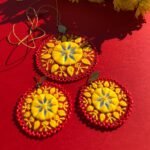 Handmade Palivar Embroidery Jewelry Set – Mirror Pendant Necklace & Earrings | Balochi Needlework - Image 4