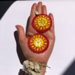 Handmade Palivar Embroidery Jewelry Set – Mirror Pendant Necklace & Earrings | Balochi Needlework - Image 9