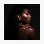 Handmade Mirror Embroidery Earrings | Eco-Friendly Lightweight Studs - Image 9