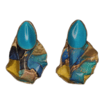 sea Waves Earrings – Handmade Paper Mache