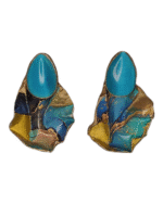 sea Waves Earrings – Handmade Paper Mache