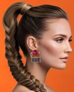 “Ask of Your Own World And From Our World, Nothing” Handmade Paper Mache Earrings - Image 3