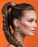 “Ask of Your Own World And From Our World, Nothing” Handmade Paper Mache Earrings - Image 2