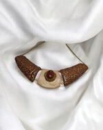 Hidden Warmth – Handmade Paper Mache Necklace - Image 7