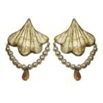 Golden Ginkgo Earrings– Handmade Paper Mache