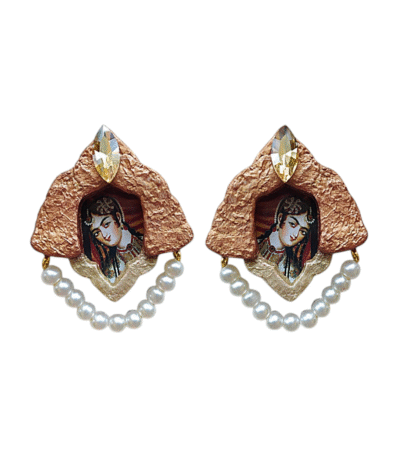 Taj Of Light - Handmade Paper Mache Earrings - weightlight