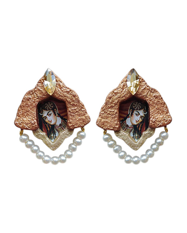 Taj Of Light - Handmade Paper Mache Earrings - weightlight