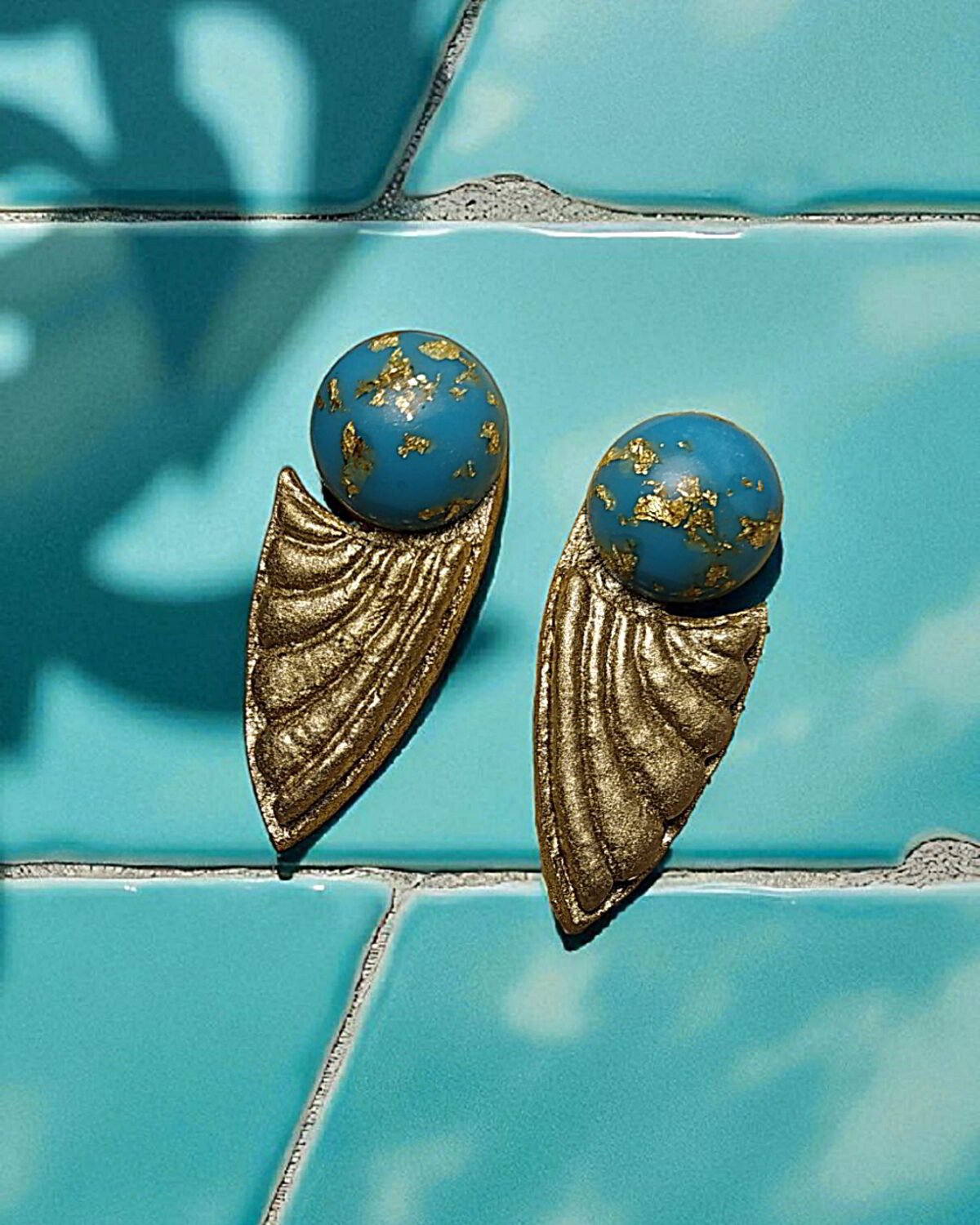 Pari Wings Earrings– Handmade Paper Mache Earrings - Image 4